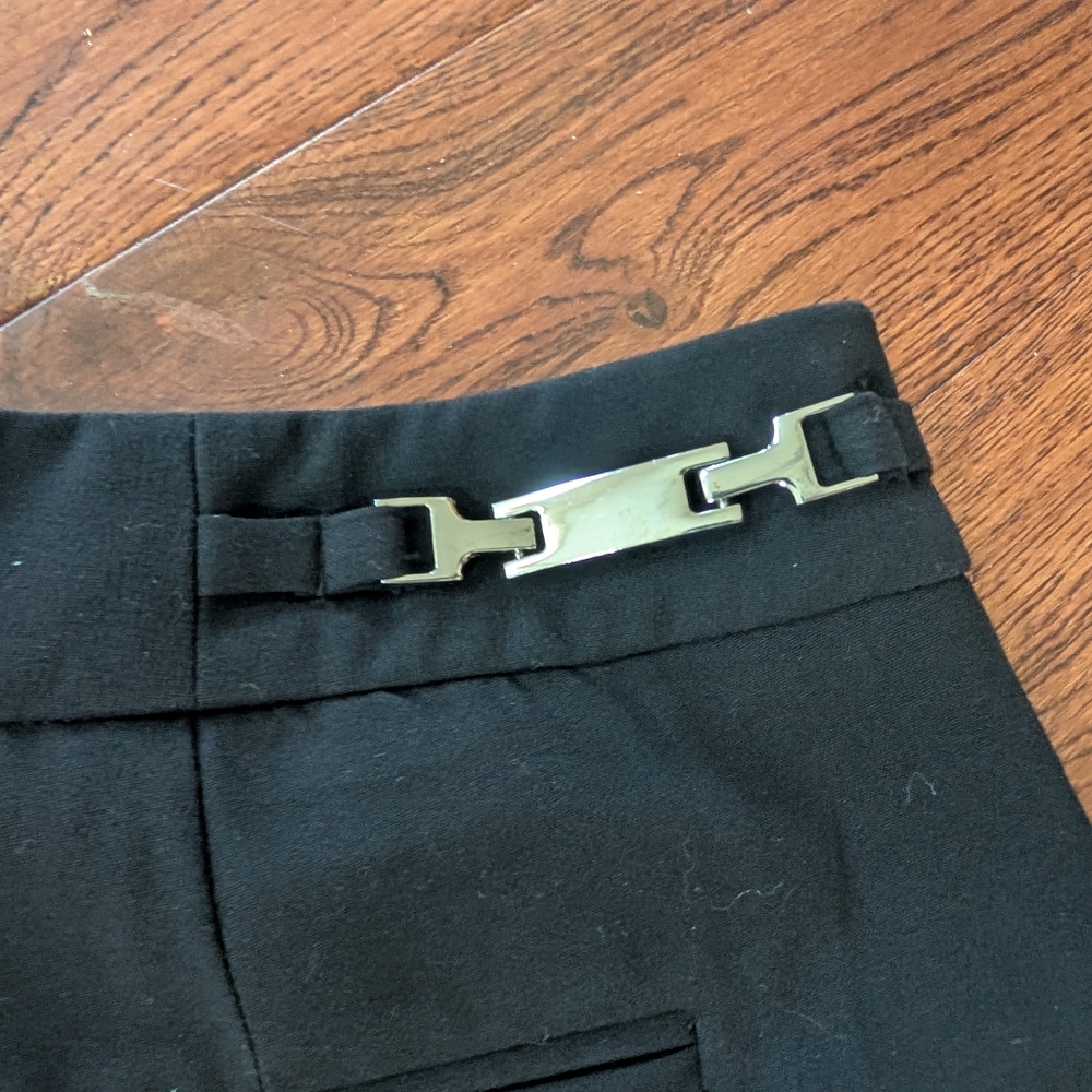 EUC New York & Company Black Trousers Pants Slacks Cuffed Size 4 Average Length - Picture 7 of 10